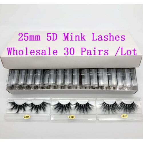 Makeup Lashes Wholesale Mink Eyelashes Beauty 25mm Mink Eyelashes 3D Mink Lash Bulk Full Strip Eyelash Extension 5D Mink Lashes