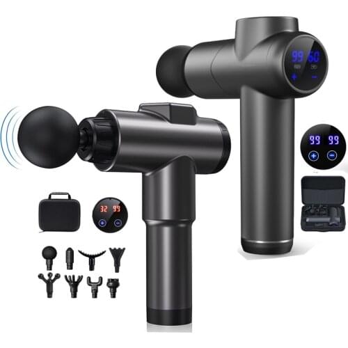 32/99 Speed Massage Gun LCD Display Fascia Gun Vibrator Deep Tissue Neck Body Back Muscle Massager Relaxation Pain Relief