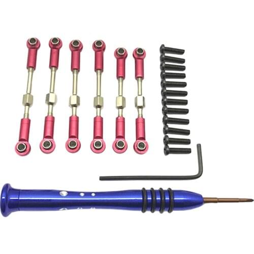 Metal Steering Servo Link Rod Linkage For WLtoys 144001 1/14 RC Car Upgrade Kits