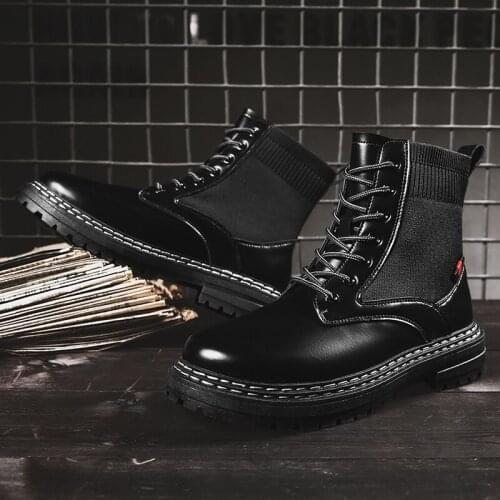 Man 2020 zapatos leather men BOOTS for mens high boots ankle boty dress chelsea punk MEN cowboy mens western vesonal winter