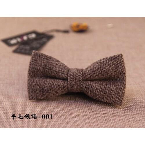 Mens formal business Korean bow tie British wedding monochrome bow tie wool bow tie men