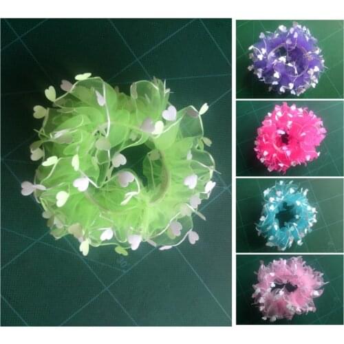 Wholesale children New Arrival heart flower Headband Hair Rope Rubber Bands Baby Girls' Kids Cute hair Accessories