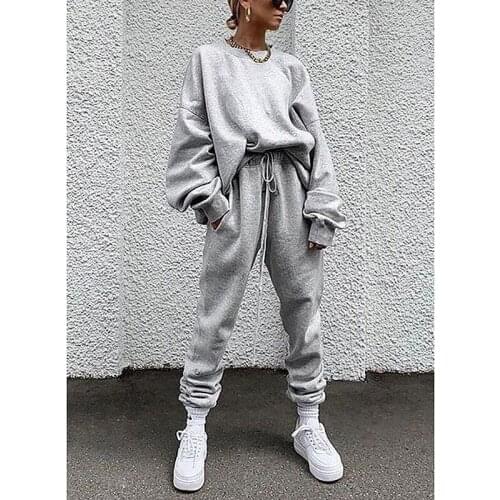 Autumn Trousers Loose Suit Two Piece Set Tracksuit Pants Sets Womens Outfits For Joggers Women Crop Top Pant Suits Sweatsuit