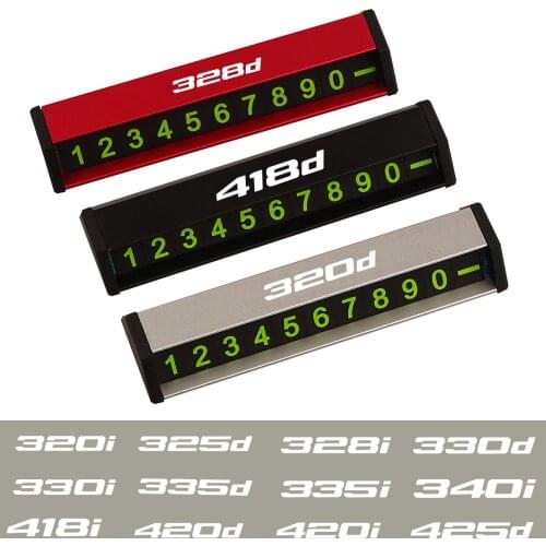 Car temporary Parking Card Rotate phone Number Card Park For BMW 320d 320i 325d 328d 328i 330d 330i 335d 335i 418d 420i 428i