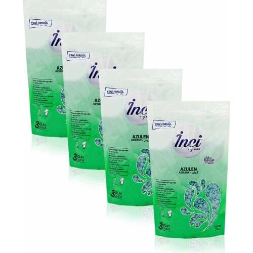 Pearl waxing Green 4 PCs 200 grams (total 800 gram) hard beads waxing, hair removal hair removal, painlessly bezsiz waxing, natural and sugar-free