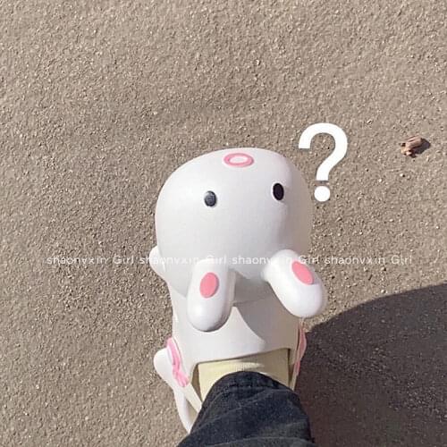 Shoes Woman Cute Rabbit Thick Bottom Girl Hole Hole Student Summer Sandals and Slippers Baotou Non-slip Soft Bottom