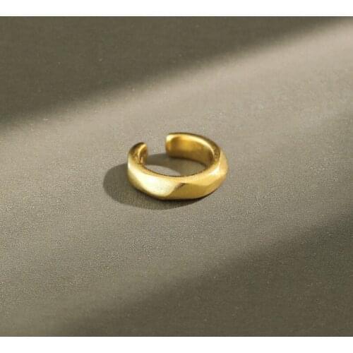 925 sterling silver clip on earrings for women ear cuff, matte gold color ear clips earrings fake piercing jewelry