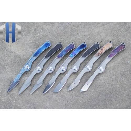 Folding Scalpel II Titanium Alloy Folding Utility Knife Surgical Blade EDC Portable Outdoor Folding Knife Utility Knife