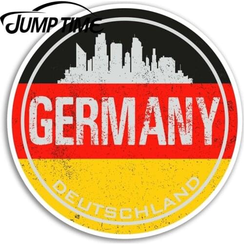 Jump Time Germany Deutschland Vinyl Stickers Flag Sticker Laptop Luggage Decal Decor Window Bumper Waterproof