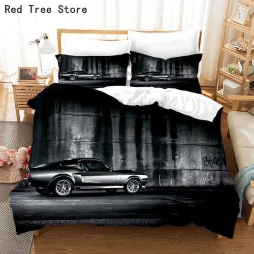 High Quality Racing Car Printed Duvet Cover with Pillow Case Bedding Set Single Double Twin Full Queen King Size Bedroom Decor