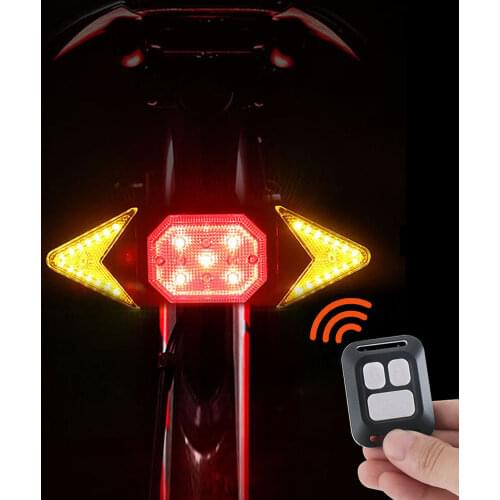 Remote Control Light Smart Bike Turning Signal Cycling Taillight Bike Taillight Rechargeable Bike Rear Light usb Accessories