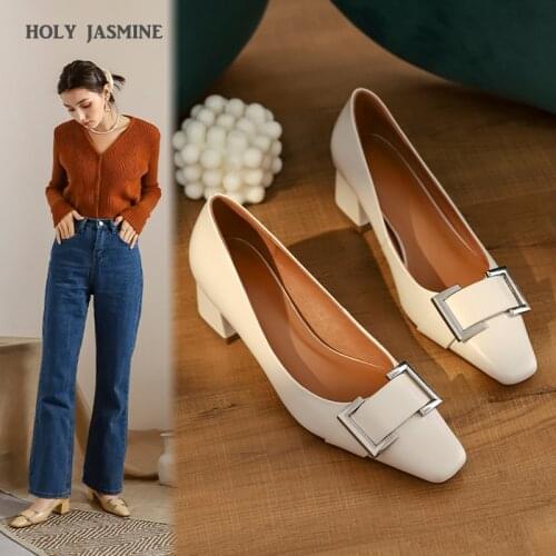Concise Designer Women Shoes Shallow Genuine Leather Shoes for Women 2021 Spring Newest Party Lady Basic Shoes Woman Pumps
