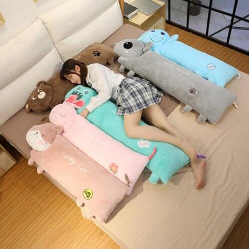 1pc 100/130CM Cartoon Animal Cat Rabbit Koala Elephant Plush Toys Stuffed Soft Long Sleeping Pillow Dolls Children Birthday Gift