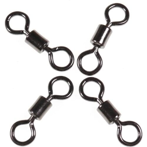 1000pcs Wholesale 8 Shape Copper Rolling swivel Fishing Swivel Snap Double Solid Ring Fishing Tackle For Trolling Jigs Hooks