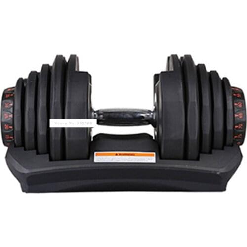 1090 10-90 Pounds Home Adjustable Dumbbell Silicon Steel Sheet Plastic Fast Automatic Adjustment Weight Lifting Indoor Fitness