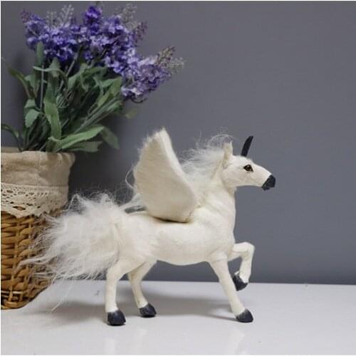 16*10*15cm,Simulation Pegasus Horse animal model,Mini Unicorn for Wedding Party home Decoration Accessories,housewarming gift