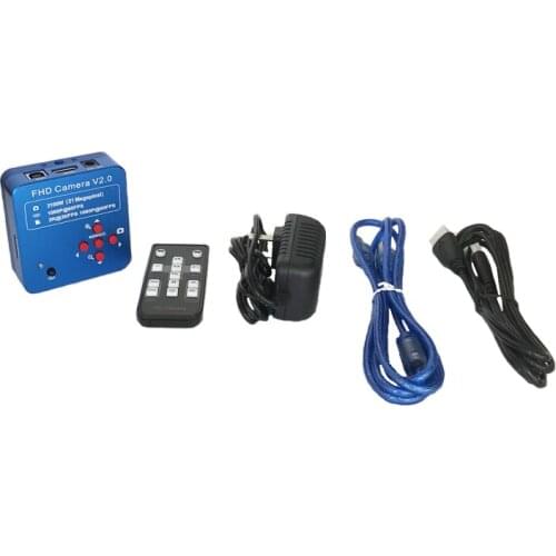 2018 New 1080P 60FPS 2K 2100W 21MP HDMI USB Industrial Electronic Digital Video Microscope Camera For Phone CPU PCB Repair