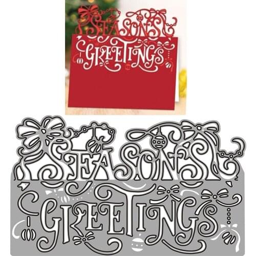 2021 Christmas Cut Die Four Seasons Greeting Lace Metal Cutting Dies Diy Molds Scrapbooking Paper Making Die Cuts Crafts