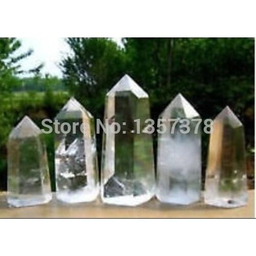 Free shipping 009 5Big Polished Lemurian Quartz Isis Crystal/Point 5Big Polished Le