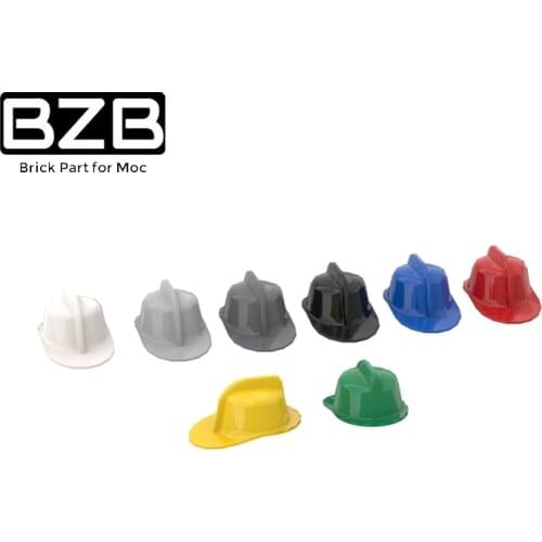 BZB MOC 3834 MINI FIREMAN HELMET Creative High-tech Building Block Model Kids Toys Boys DIY Brick Parts Best Gifts