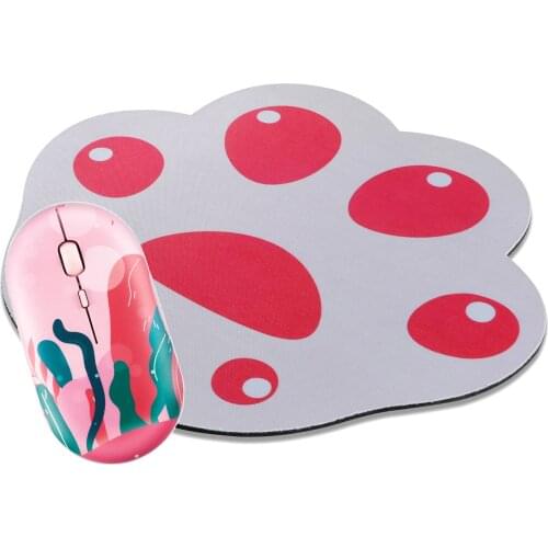 CHYI Cute Mouse Pad Cartoon Cat Claw Shape Mouse Mat Office Gaming Pink Mousepad Anti-slip Rubber Desk Mat For Computer PC Gamer
