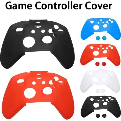 For Microsoft Xbox One S 1SET Game Controller Silicone Skin Protective Case Cover Caps Grips Protect Accessories 4Colors