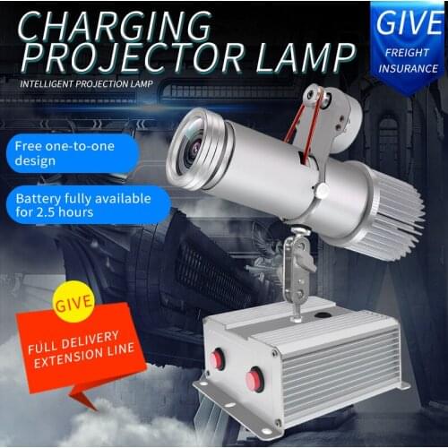 Hot sale rechargeable portable advertising LED gobo logo projection lamp mobile gobo projector