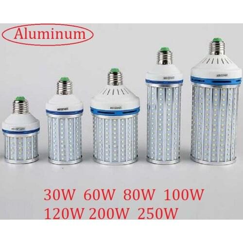 Lampada 30W 60W 80W 100W 120W 200W 250W Led lamp 220V 110V AC E27 E26 B22 E39 E40 Corn bulb Spot lighting light Warm Cold White