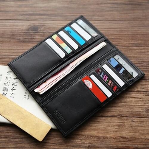 2021 Hot Genuine Leather Men Wallets Ultra Thin Purse Famous Brand Wallet Men