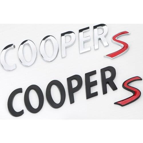 3D Metal Cooper S Car Sticker For Mini Cooper S R56 JCW R50 R53 F56 F55 R60 F54 R58 R57 Tail Emblem Badge Sticker Accessories