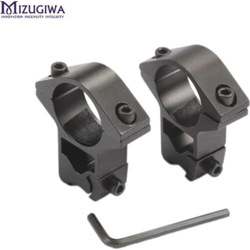 Mizugiwa Hunting 25.4mm 1 inch High Profile Scope Rings 11mm Dovetail Rail Mount Fit Scope Lasers Flashlight Hunting Caza Black