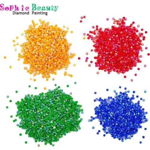 New Sale AB Drills For DIY Diamond Painting Square Round Drills Diamond Embroidery Rhinestones Colorful Stones Mosaic