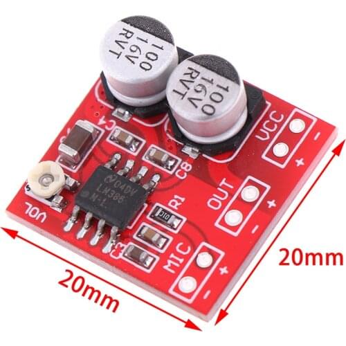 Nieuwe Hot DC 5 V-12 V Electret Microfoon Eindversterker Board LM386 Gain 200 Keer MIC Amp Operationele voltage: DC 4 V-12 V