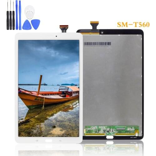 New For Samsung Galaxy Tab E 9.6 SM-T560 T560 SM-T561 LCD Display Touch Screen Digitizer Matrix Panel Tablet Assembly Parts