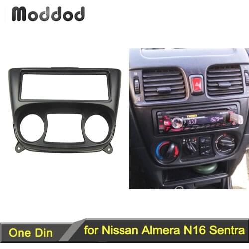1 Din Fascia for Nissan Almera N16 2000-2006 Radio DVD Stereo Panel Dash Install Trim Kit Face Surround Frame