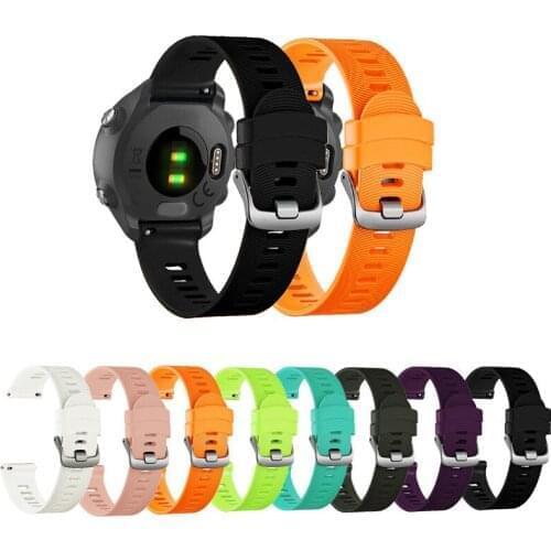 For Garmin 245 Strap Official Button Silicone Watch Band Sports Strap For Forerunner 245M/645/Vivoactive 3/Venu/Venu SQ Bracelet