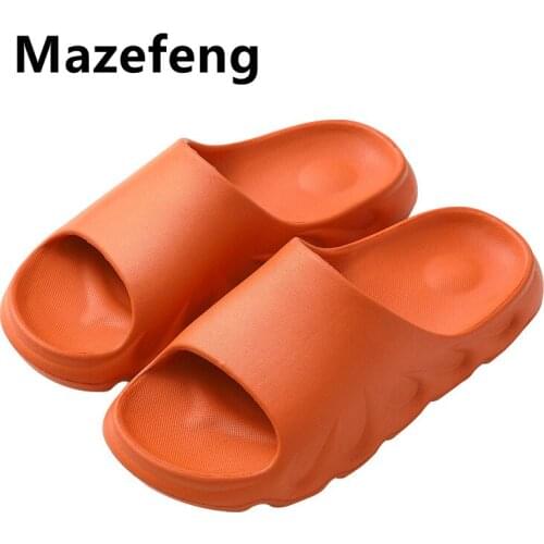 Summer Home Men Slippers Simple Black White Lovers Shoes Non-slip Bathroom Slides Flip Flops Indoor Women Platform Slippers