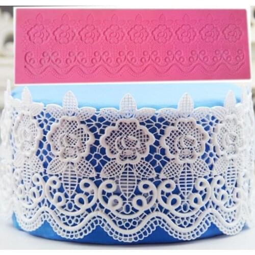 Silicone Mold Cake Lace Mats Mold Silicone Lace Mat Fondant Cake Decorating Tools Wedding Flower Embossing Mould Bakery