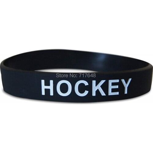 100pcs Sports Variety Hockey wristband silicone bracelets free shipping by epacket A
