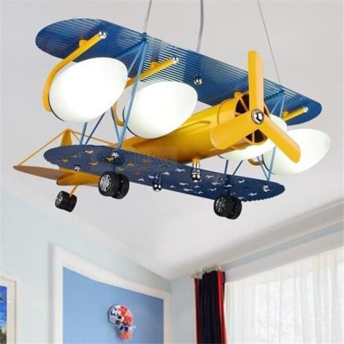 Nordic Modern Cartoon LED Pendant Lights Bedroom Boys Hanging Lamp Kids Airplane Children Room Lighting Fixtures Decor Luminaire