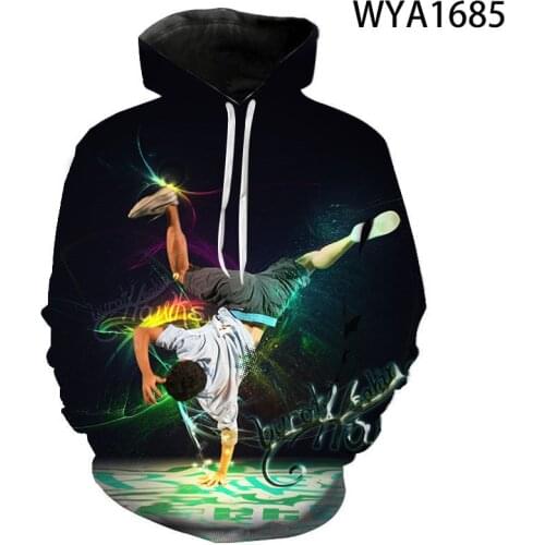 Street Dance 3D Print Popular Singer Dance Hoodies Men Women Children Hip Hop Hooded Sweatshirts Cool Break Dance Streetwear