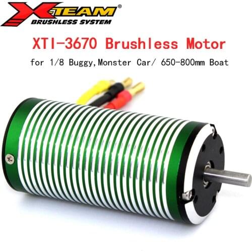 X-TEAM Brushless Motor 3670 1100KV 1200KV 1550KV 1850KV 2280KV 3050KV BLDC Electromotor for RC Cars 1/10, 1/8 Buggy-Monster