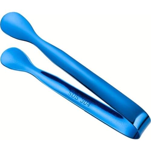 Stainless Steel Ice Cube Clip Ice Tong Bread Food BBQ Clip Barbecue Clip Ice Clamp Tool Bar Kitchen Accessories Wholesale