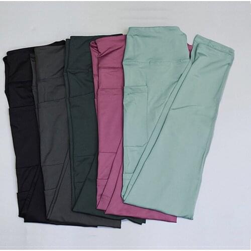 Zhangyunuo Gym Leggings Yoga Pants Two Phone Pocket Women Fitness Sports Leggins Lift Hip High Waist Tight Dry Fit Fitness Wear