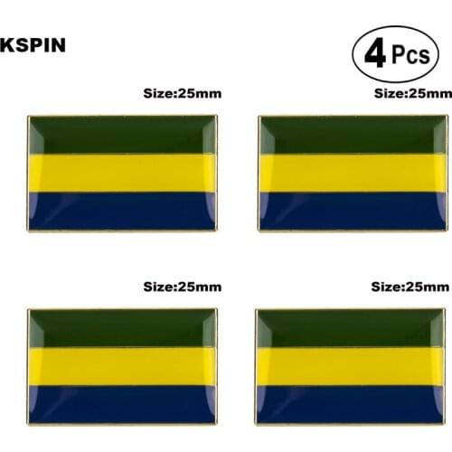 Gabon Brooches Lapel Pin Flag badge Brooch Pins Badges 4pcs