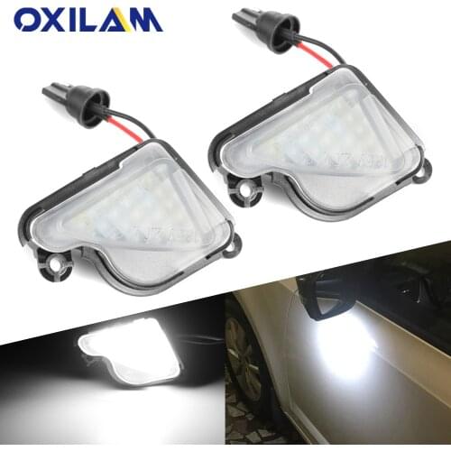 2Pcs 6000K White Canbus Led Under Side Mirror Puddle Light for Skoda Octavia MK3 MK2 5E 2012-2019 Superb 2 II 1Z Phase 2008-2019