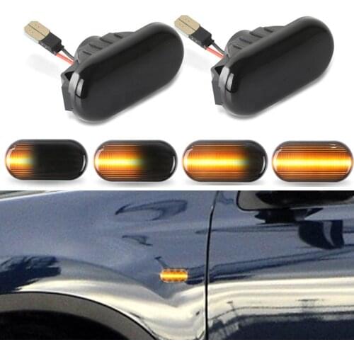 2pcs Dynamic LED Side Marker Lights 12V Flowing Turn Signal Light Side Repeater Lamp Panel Lamp for Nissan Qashqai J10 Micra C