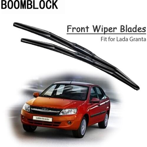 BOOMBLOCK 2pc Car Windshield Rubber Wiper Blades Arm Kit For Lada Granta 2013 2012 2011