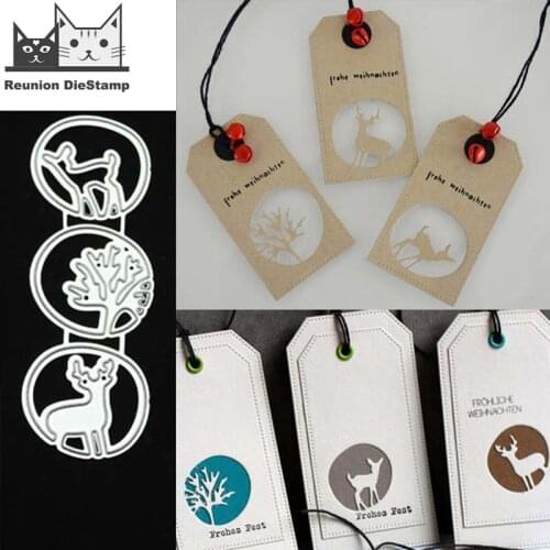Reunion 2020 Christmas Circle Metal Cutting Dies DIY Scrapbooking Paper Photo Album Crafts Mould Card Blade Punch Stencils Decor