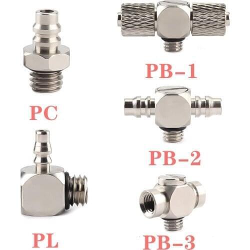 5PCS 3mm 4mm 5mm 6mm M3 M4 M5 M6 Brass Straight Elbow Tee Tube Hose Barb Mini Air Pneumatic Pipe Fitting Quick Connector